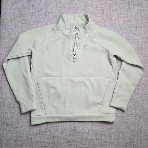 Athleta Girl Mint Green 1/4 Zip Pullover | Size 7 - Picture 2 of 9